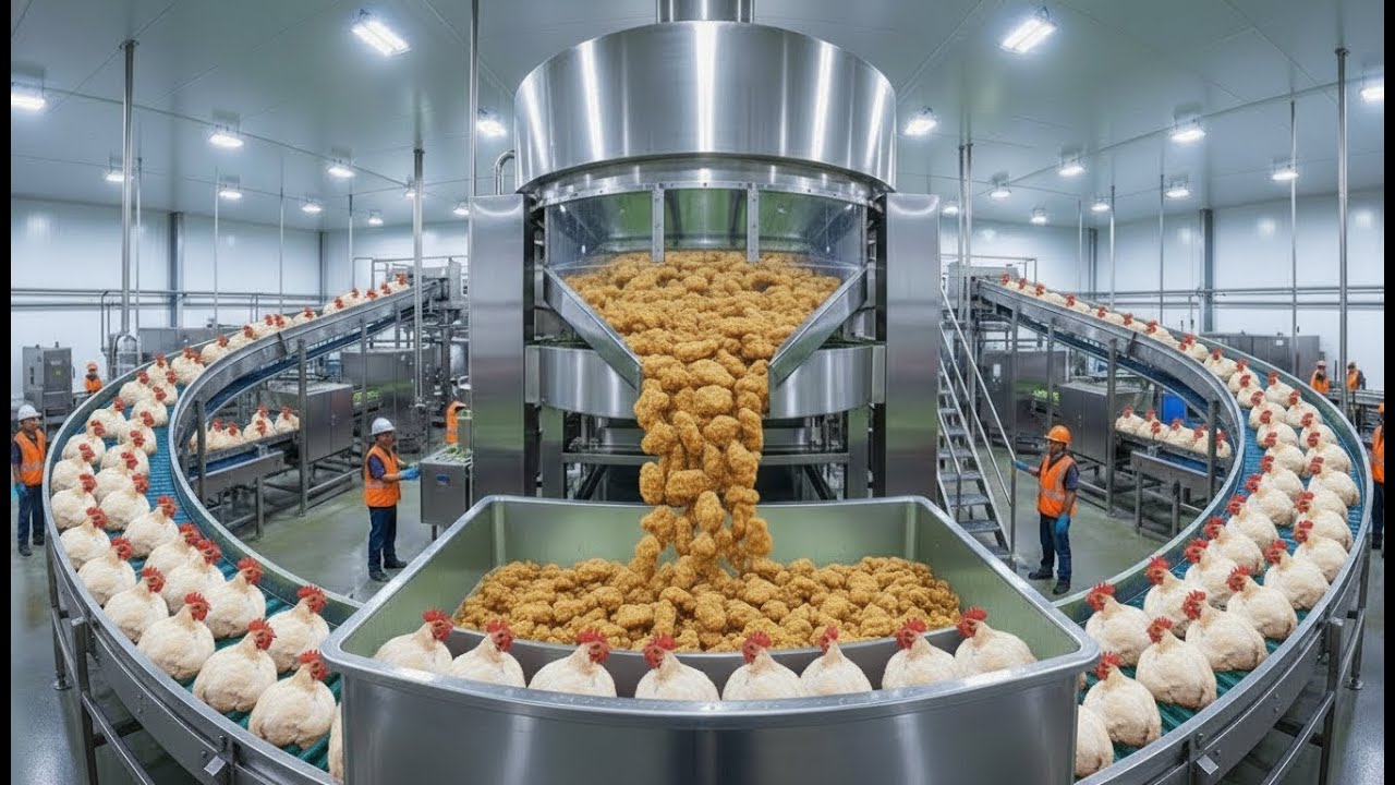 How Frozen Chicken Nuggets Are Made in Massive US Factories | From Farm to Freezer