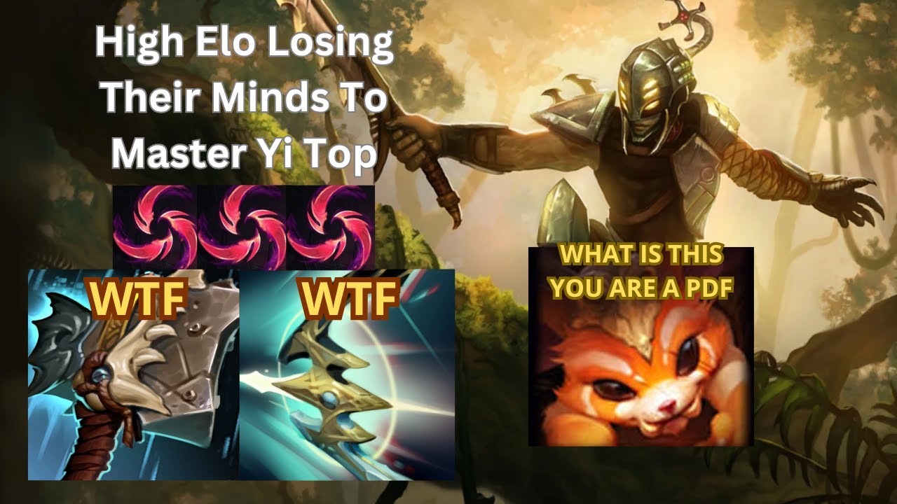 HIGH ELO ARE LOSING THEIR MINDS FROM MASTER YI TOP (HE GOT BANNED)