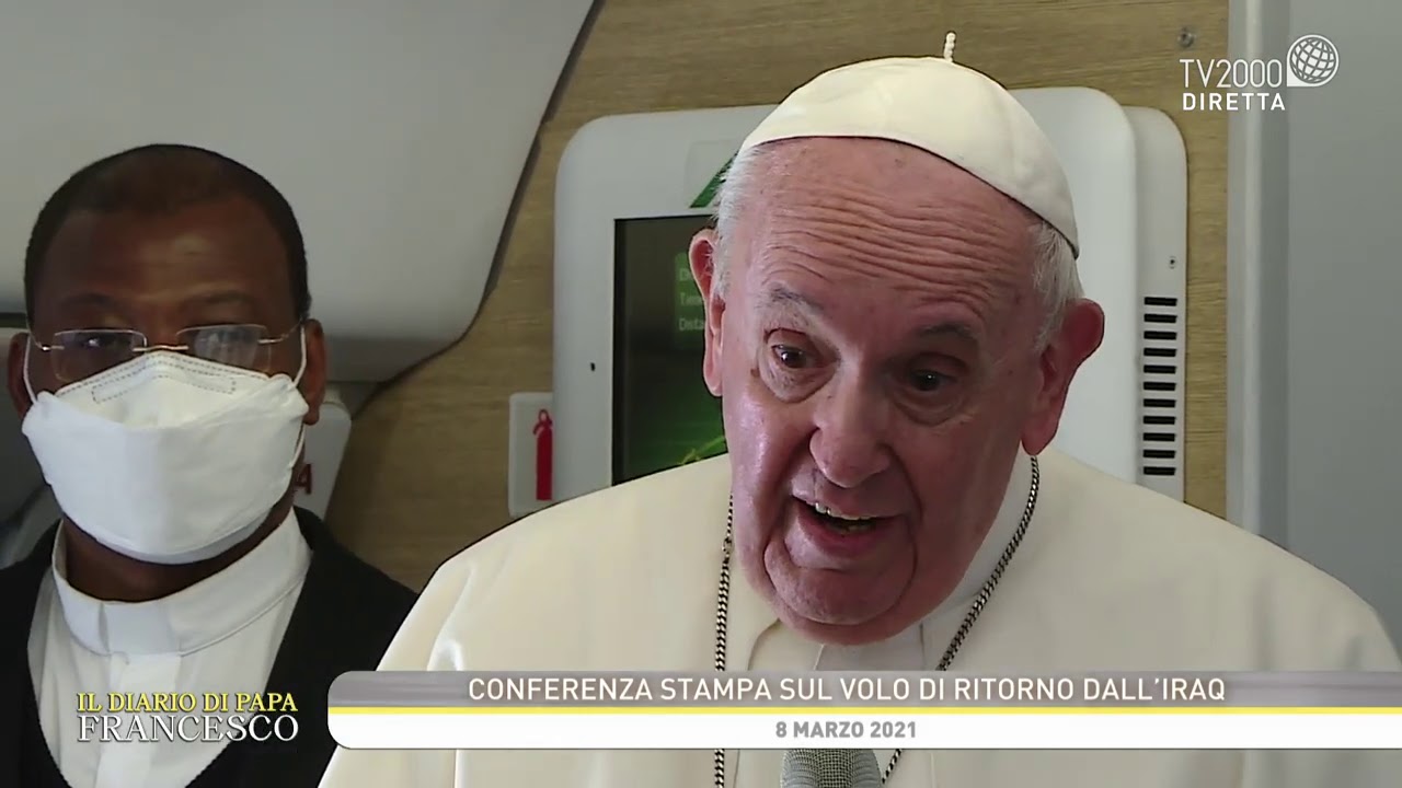 Papa Francesco in Iraq, Conferenza stampa sul volo di ritorno