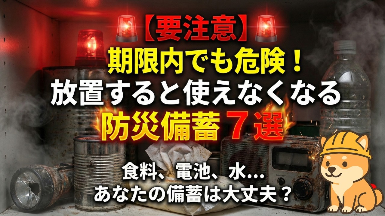【要注意】期限内でも危険！放置すると使えなくなる防災備蓄7選