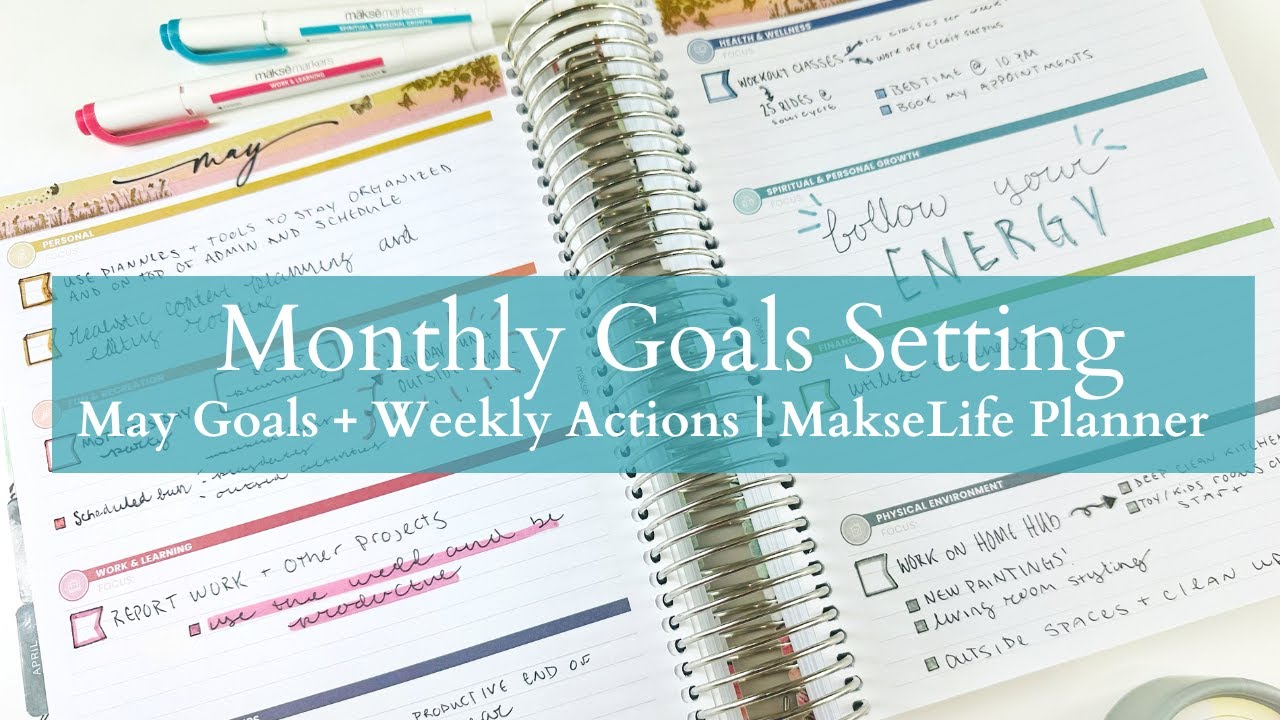 May Goal Setting | Follow Your Energy + Fresh Motivation After Vacation | MakseLife Planner