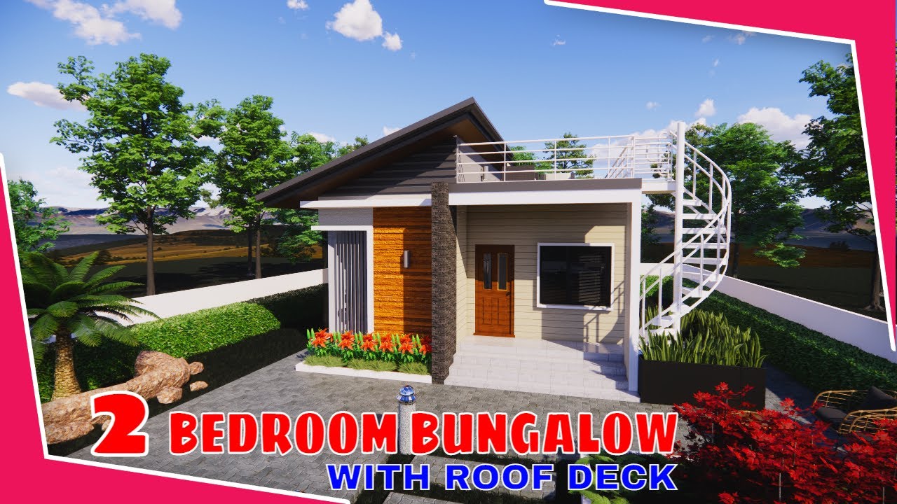 2 BEDROOM BUNGALOW HOUSE  WITH ROOF DECK | 9M X 6.5M