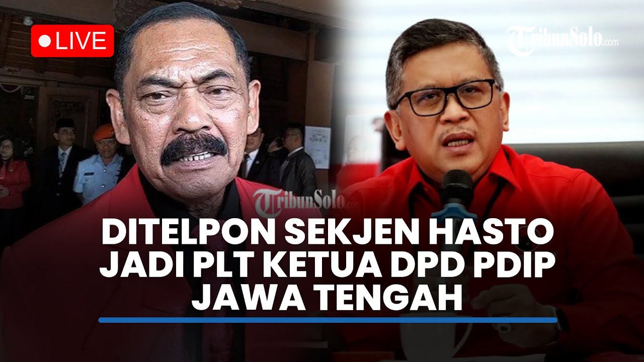 🔴LIVE : Di Solo, FX Rudy Blak-blakan Baru Diberitahu Pimpin DPD PDIP Jateng, Ditelepon Sekjen Hasto