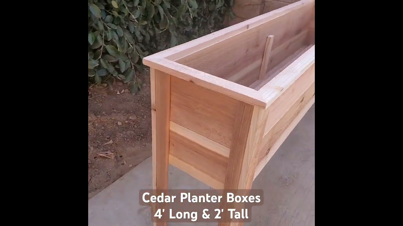 Long Cedar Planter Boxes #planterbox #WesternRedCedar #wood