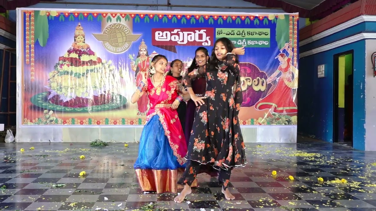 Bathukamma 2023 -sirima lelo ma ragima lelo-Apoorva Degree College
