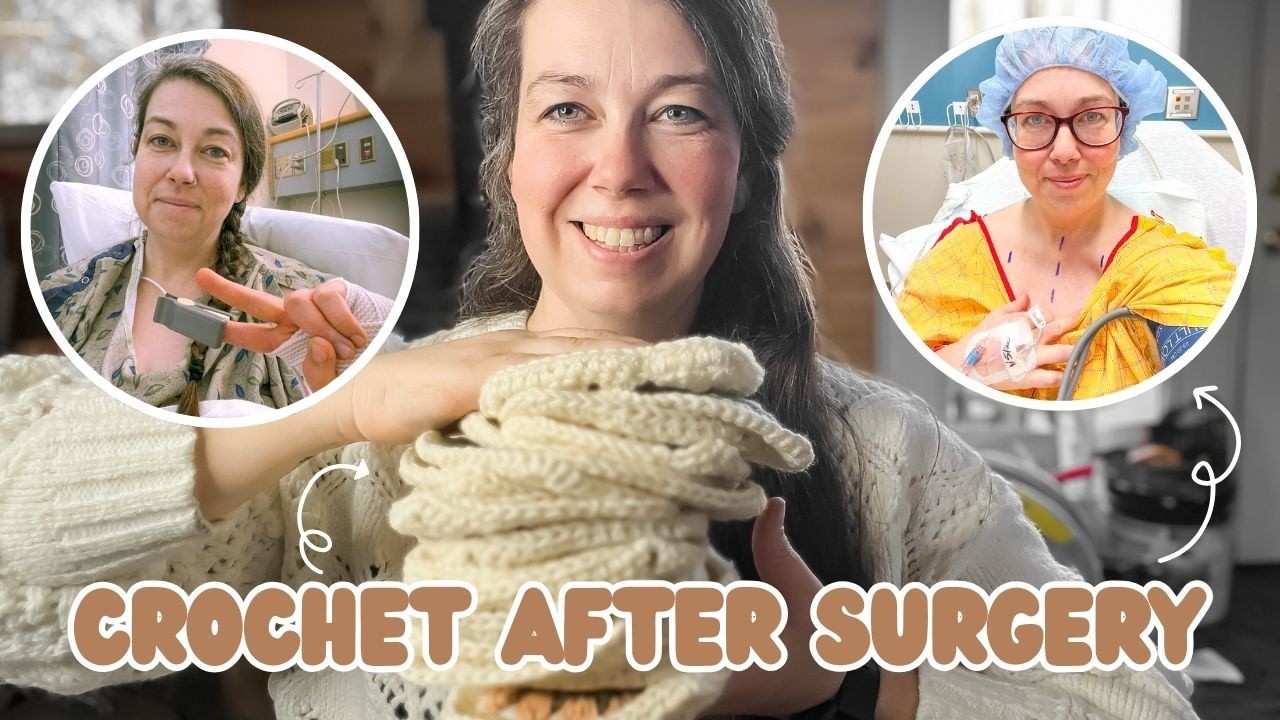 Surgery recovery, cabin construction, and picking up my hook again | Crochet Vlog