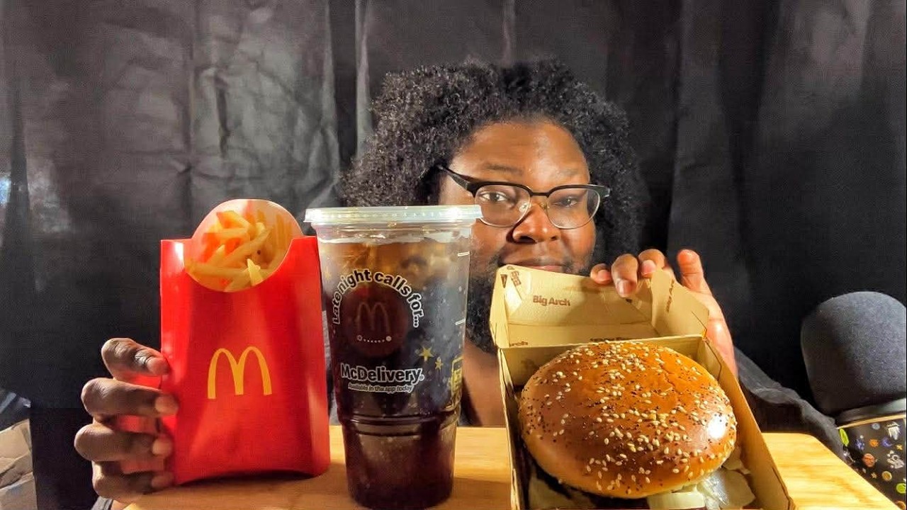ASMR Eating McDonald’s NEW Big Arch Burger 🍔 (No Talking)
