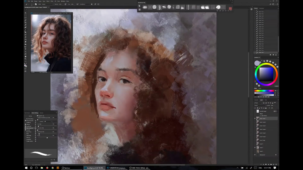 Time lapse of digital painting