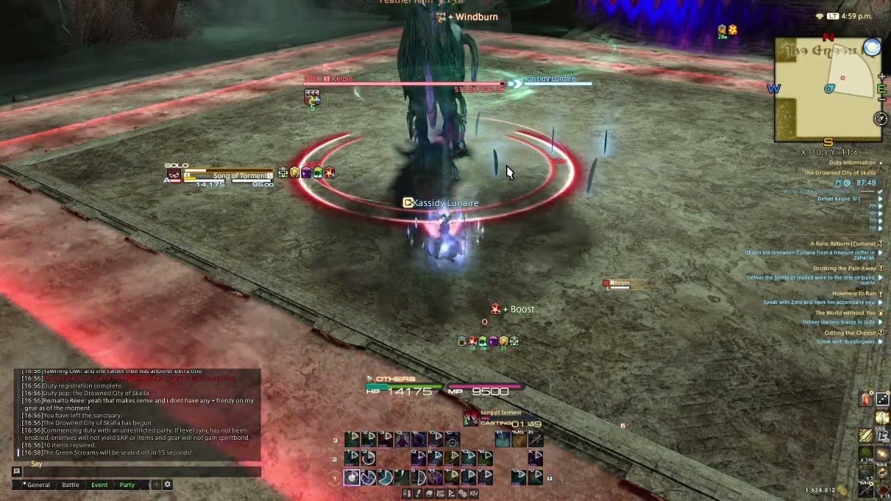 Blue Mage - Solo/Synced for Hydro Pull (First Boss Drowned City of Skalla)