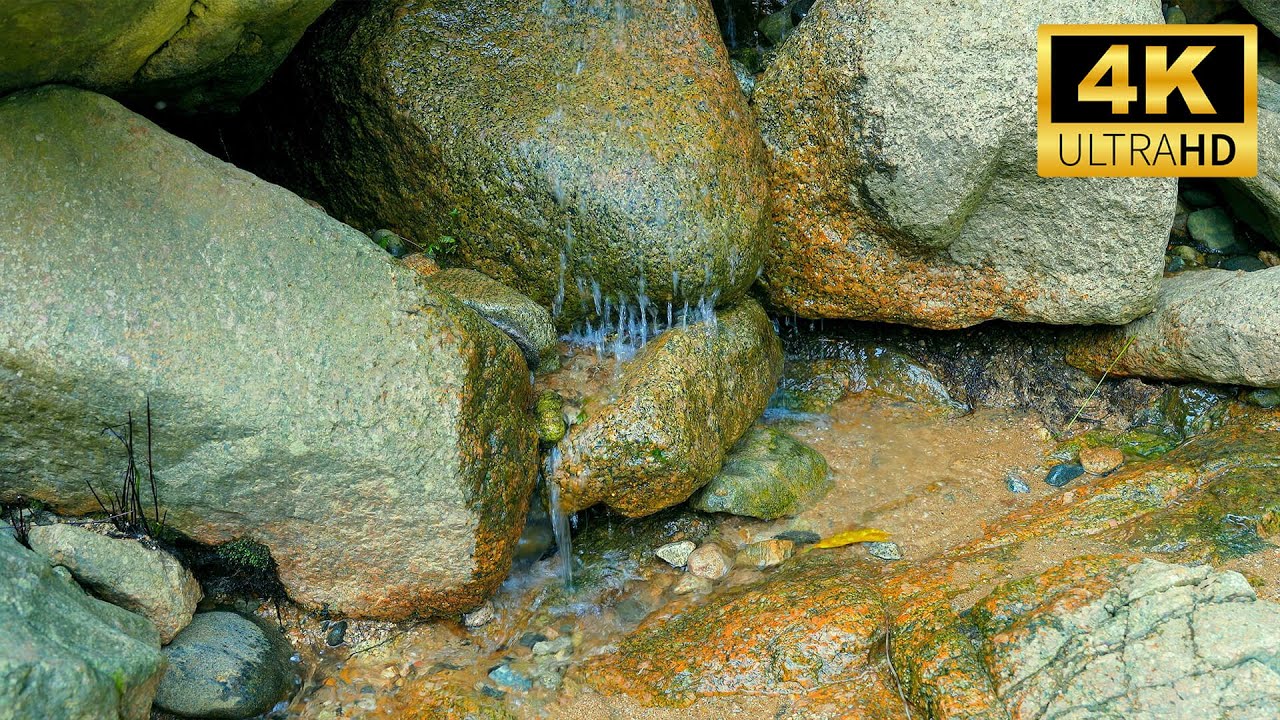 Gentle Waterfall on Rock Wall | Relaxing Water Sounds for Meditation & Deep Sleep