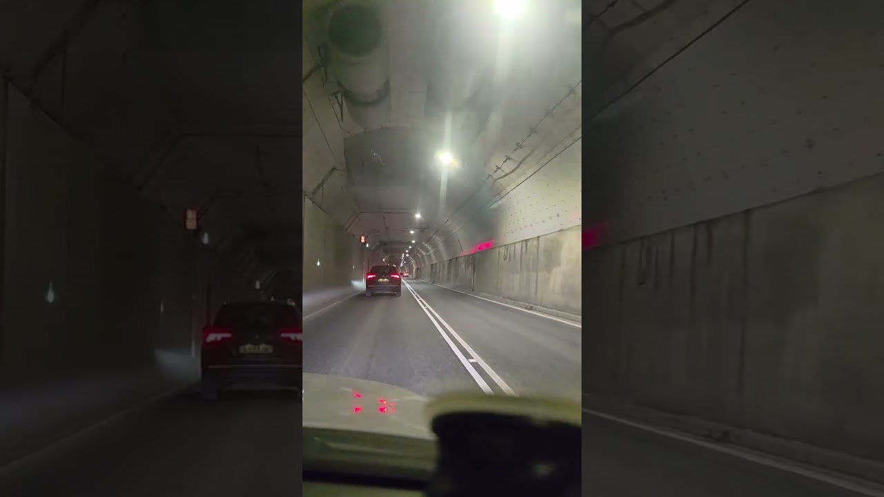 Journey through the tyne tunnel. Tyneside 