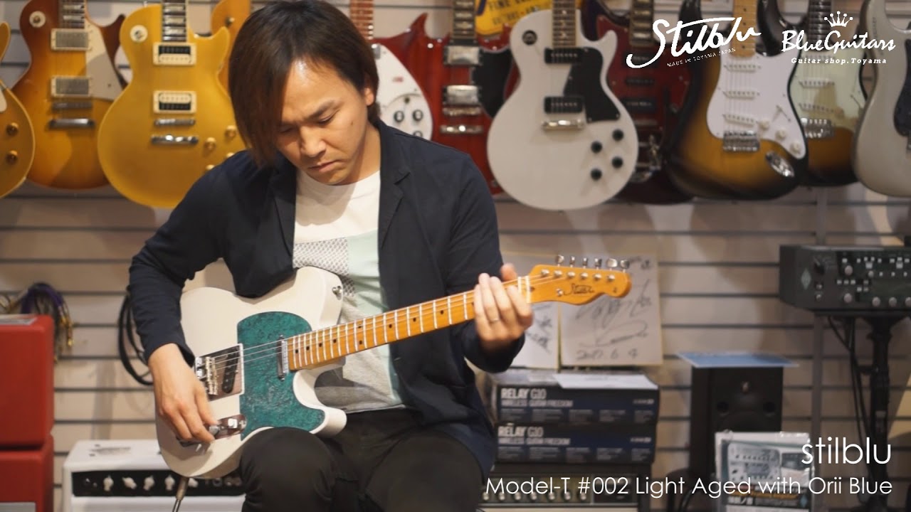 Blue Guitars - stilblu / Model-T #002 Light Aged - White Blonde with Orii Blue