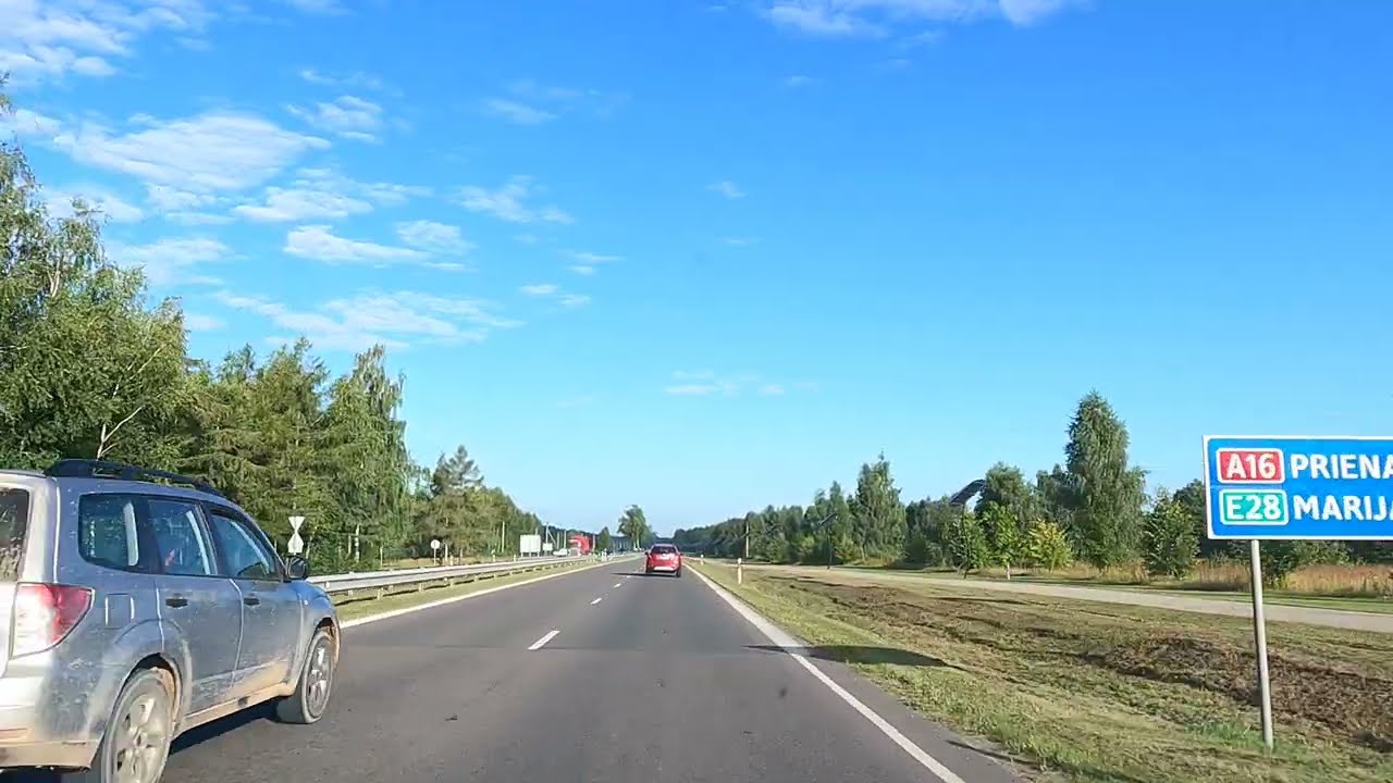 Driving BIRŠTONAS to PRIENAI - 🇱🇹 Lithuania 🇱🇹