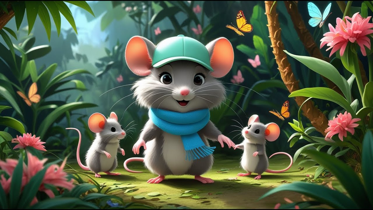 Cute Fluffy Mouse Adventure 🐭 | Owl Chick & Butterflies | Kids Cartoon
