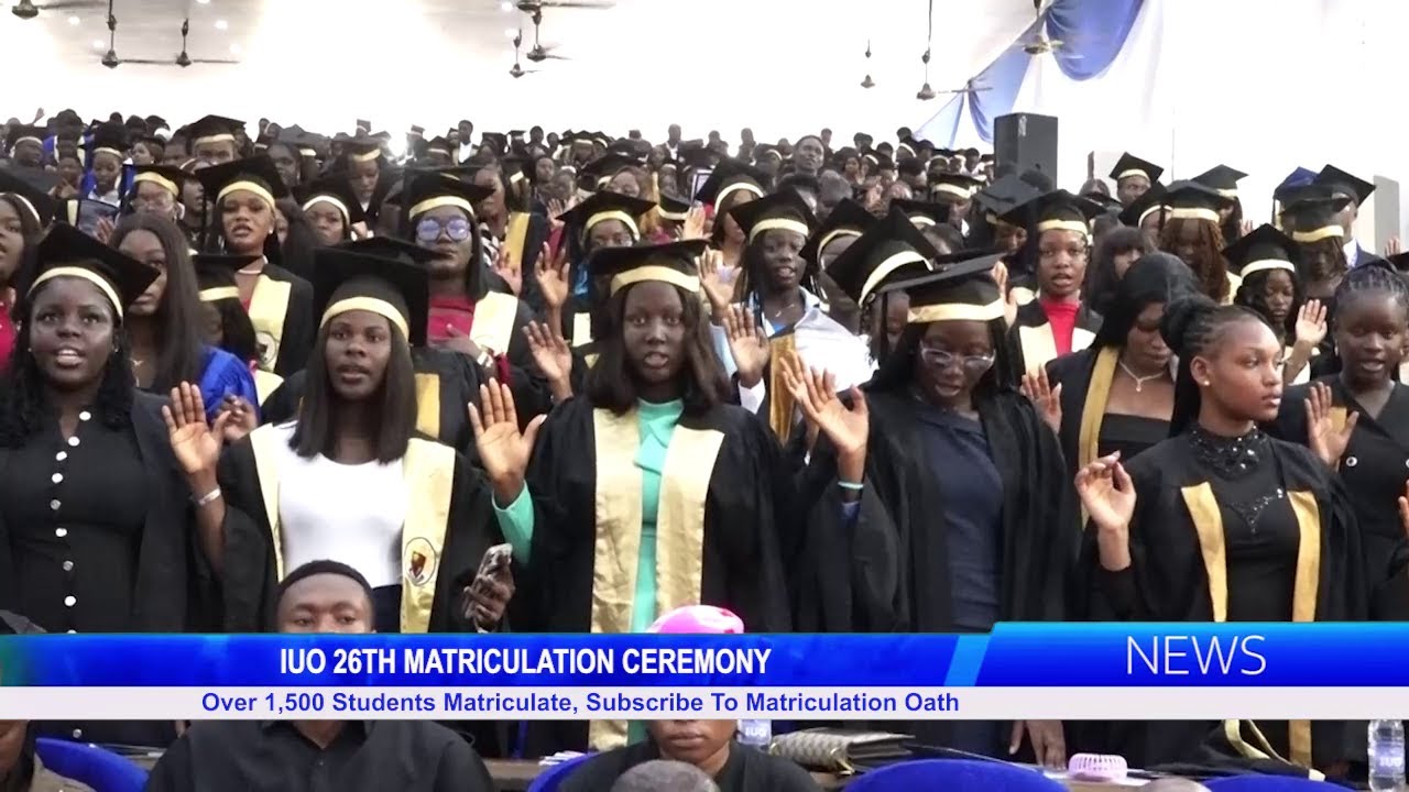 Over 1,500 Students Matriculate, Subscribe To Matriculation Oath At IUO 26th Matriculation Ceremony