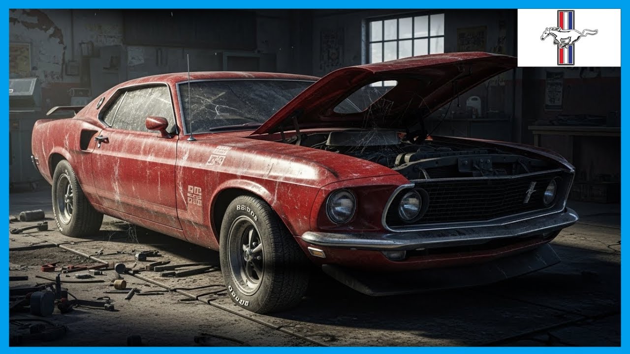 ASMR Car Restoration Ford Mustang Boss 429 1969 from Abandoned Condition to Looking New