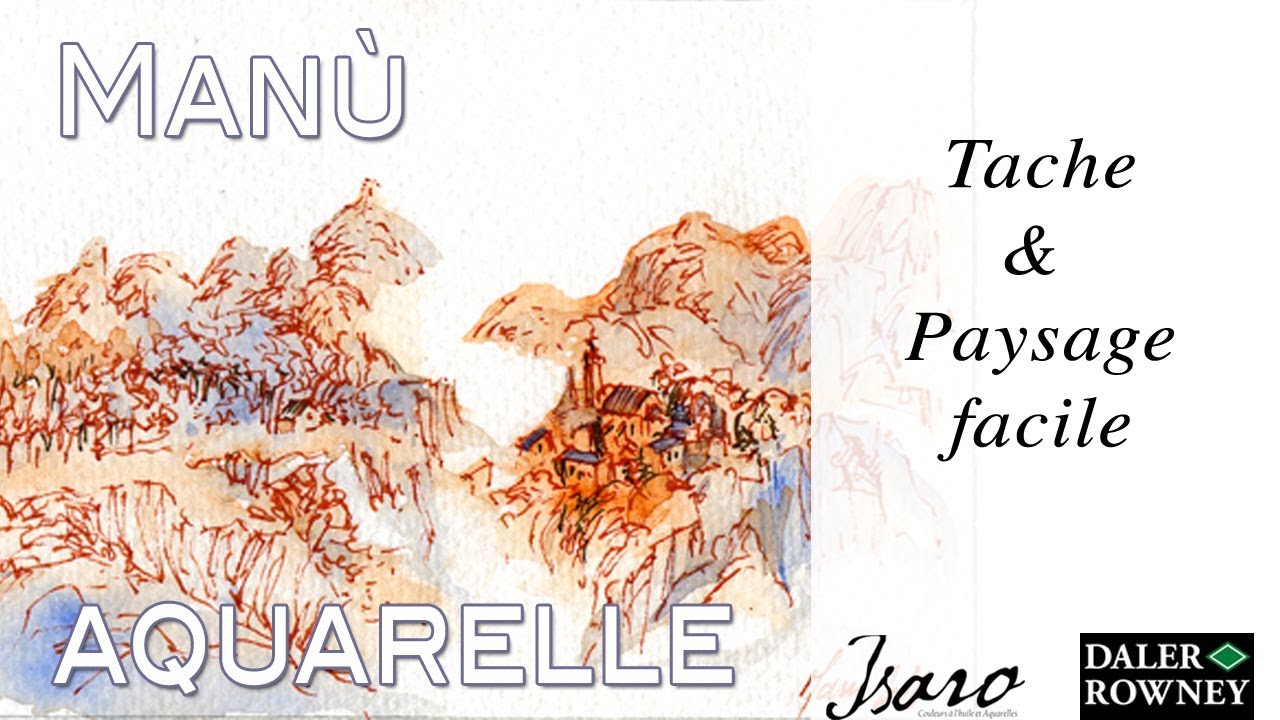 Tache & Paysage facile - Aquarelle de l'Avent #2 - True painting
