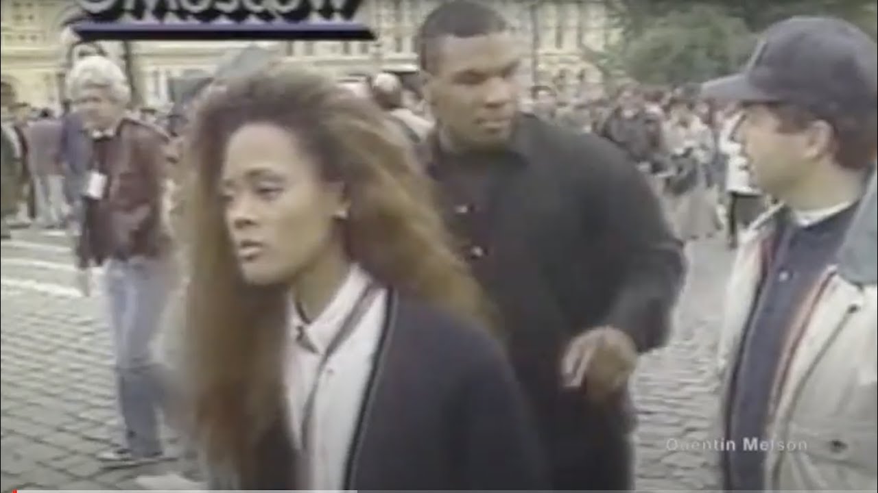 Mike Tyson & Robin Givens in Moscow, Russia (September 12, 1988)