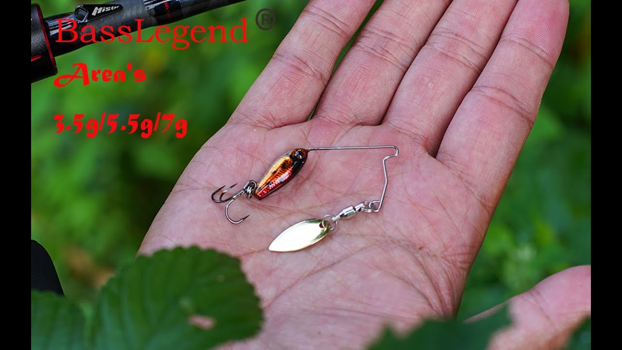 BassLegend Fishing Lure Area's Metal Blade Shad Tailspin Micro Spinnerbait Bass Pike Jigging Spoon