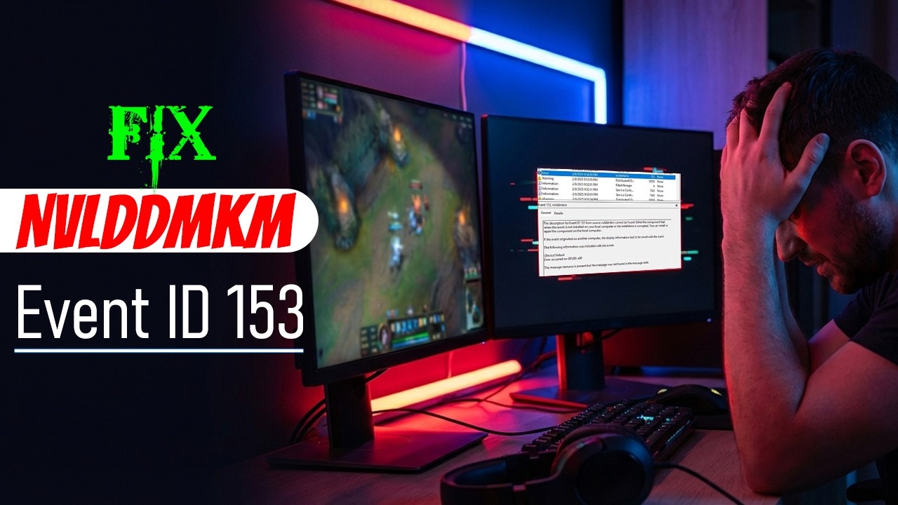 NVLDDMKM Event ID 153 Fix (2026) | NVIDIA Driver Crash & Game Freeze Solution