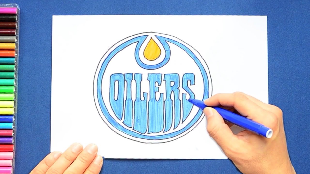 How to draw the Edmonton Oilers Logo (NHL Team)