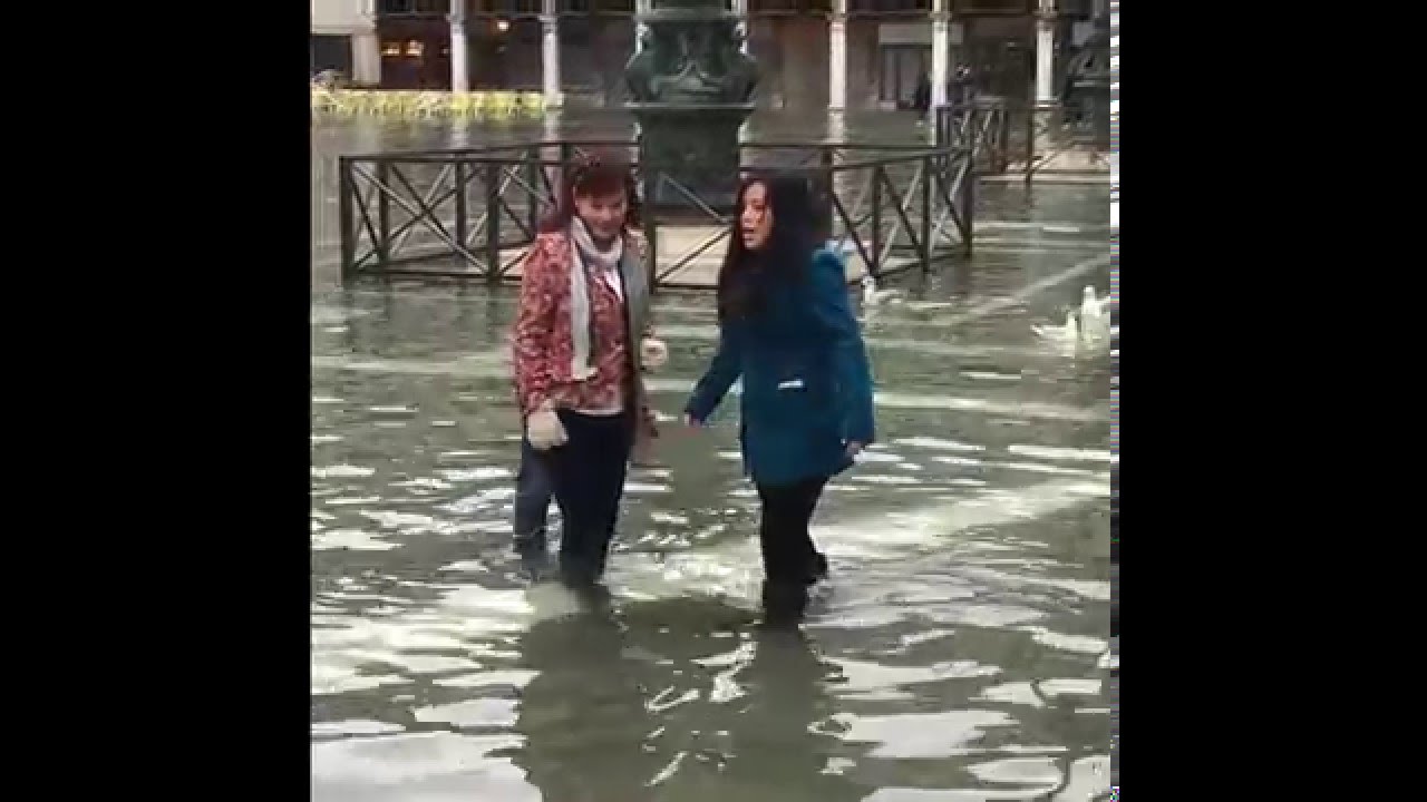Flooding In Venice. Acqua Alta