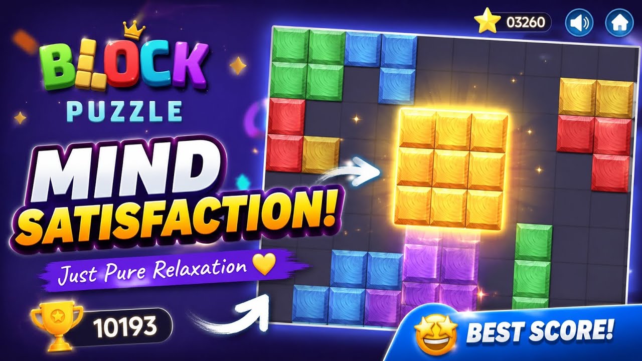 🔥10,000+ Score! 😱 Ye Block Puzzle Game Dimaag Ko Ajeeb Sukun Deta Hai 🤯 | Mind Satisfaction Gameplay