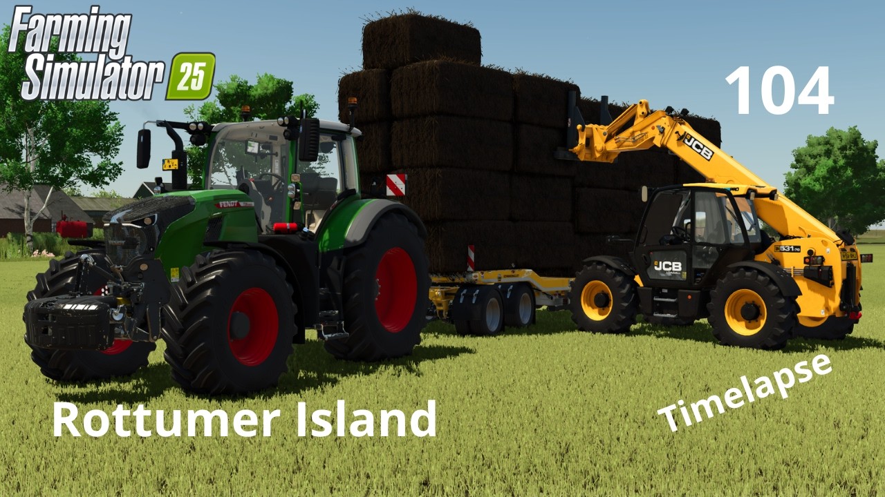 HARVESTING CANOLA AND SELLING 49 SILAGE BALES | ROTTUMER ISLAND #104 | FS25