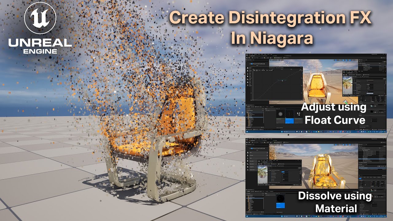 Create Static Mesh Disintegration FX Unreal Engine 5 | Niagara VFX Tutorial