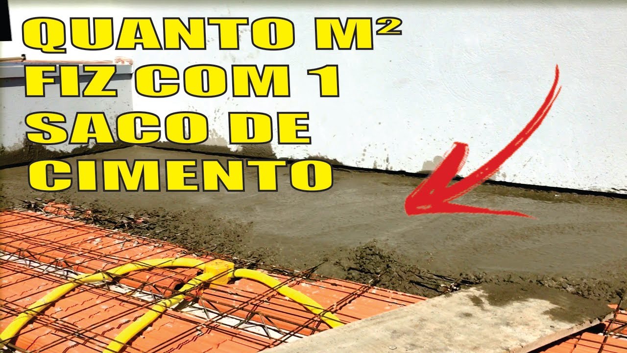 VEJA QUANTOS M2 FEZ UM SACO DE CIMENTO NA LAJE