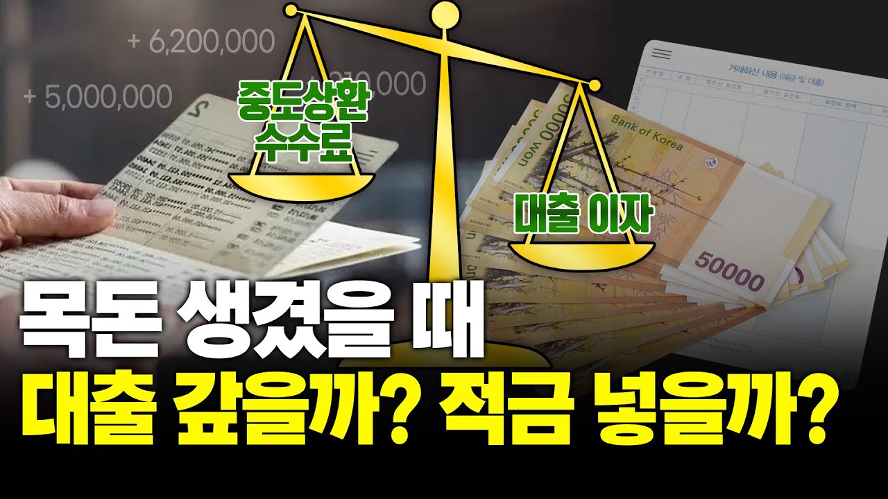 여유자금이 생겼다면? 대출을 갚을까? 적금을 넣을까? 중도상환 수수료 꿀팁까지 공개!