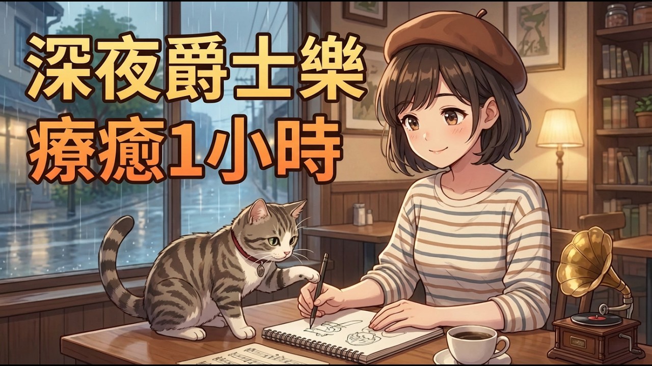 深夜輕鬆的爵士鋼琴和療癒氛圍 (1小時)