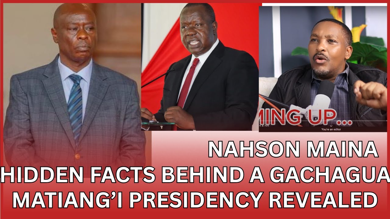Nuu hihi wi behind Matiang'i na wathani wao na Gachagua ungikorwo uhana aria- Nahshon Maina reveals