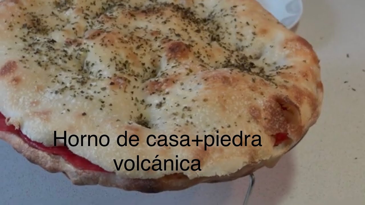 HORNO DE CASA +  PIEDRA VOLCANICA. l AUMENTA LA TEMPERATURA DE 250 A 300 l MASA 75% HIDRATACION.