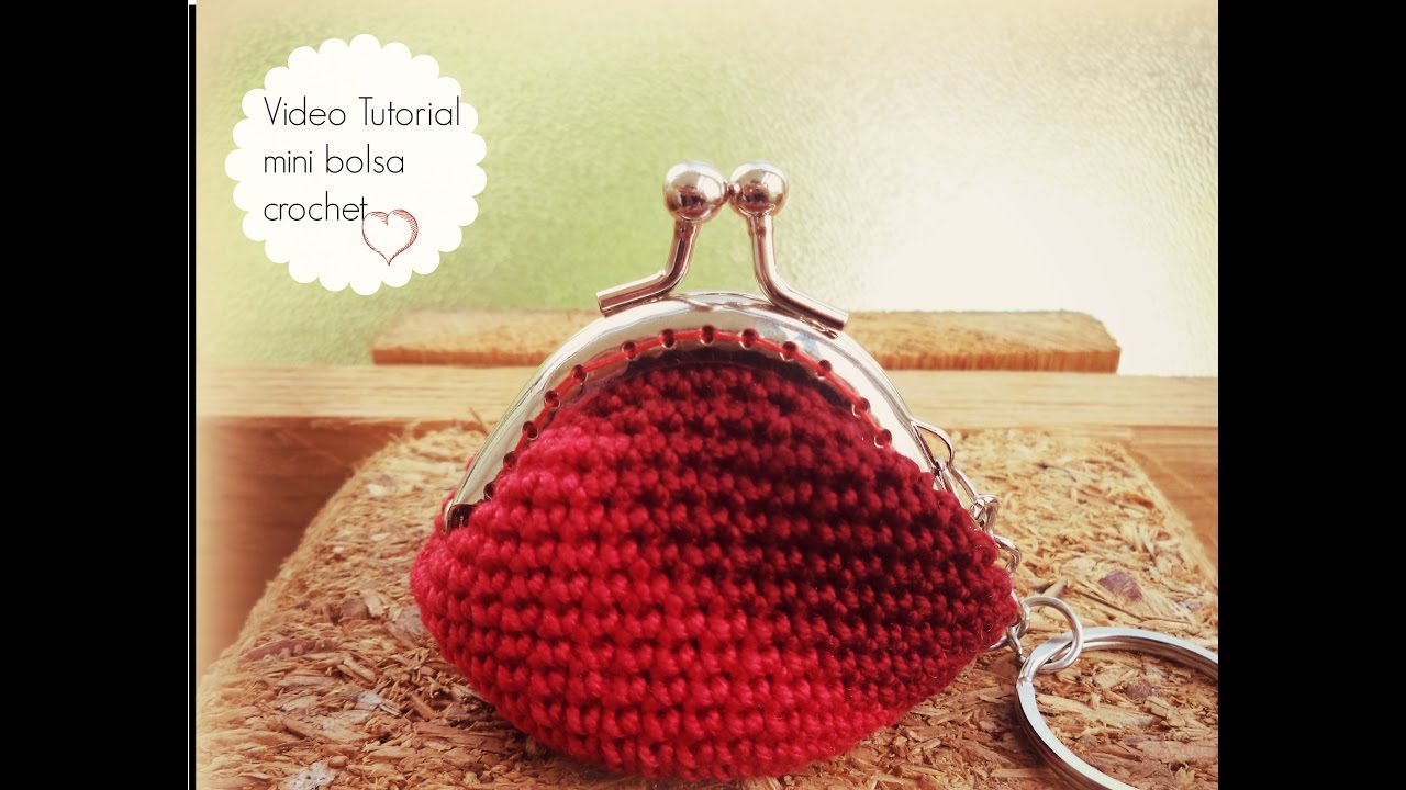 CHAVEIRO /PORTA-CHAVES  MINI BOLSA CROCHE