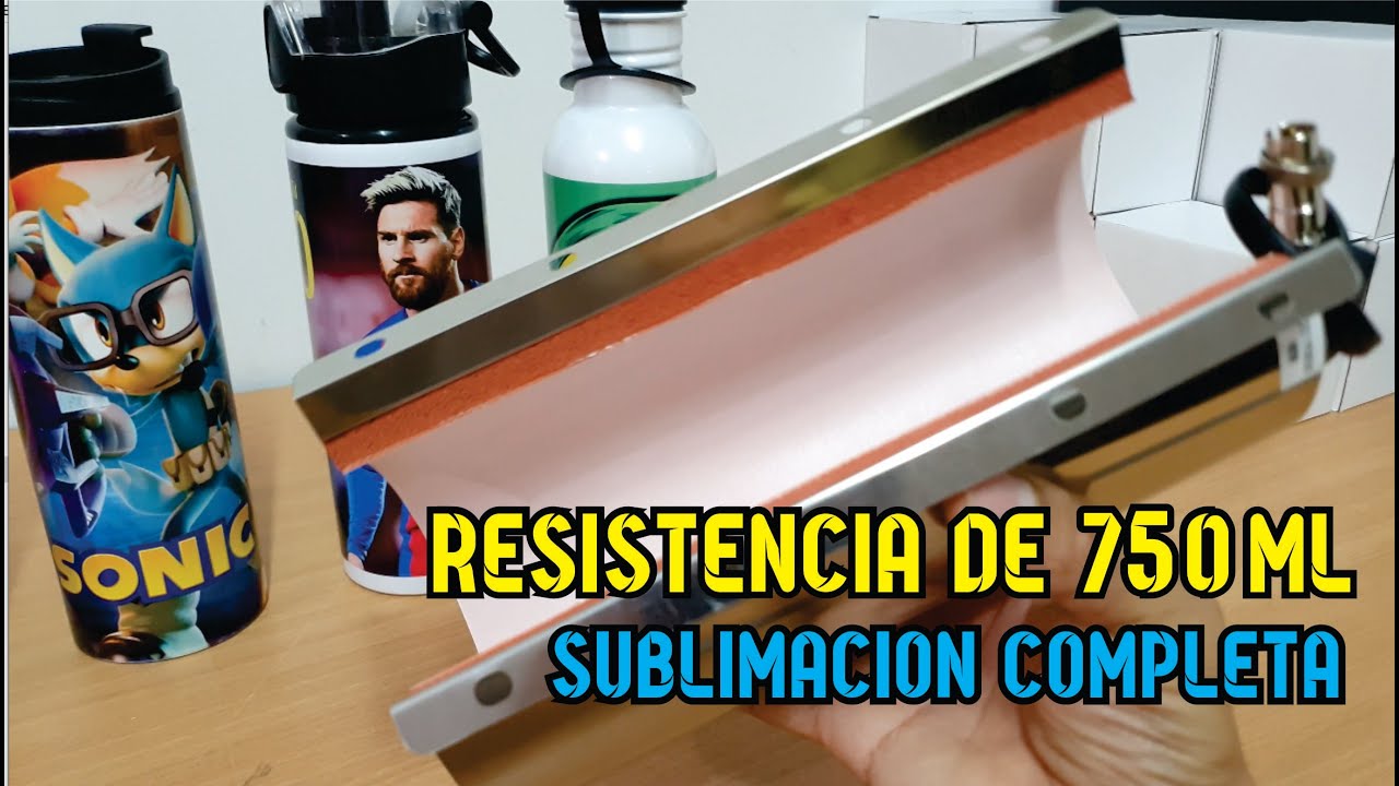 Sublimar botellas por completo, usando resistencia de 750ml