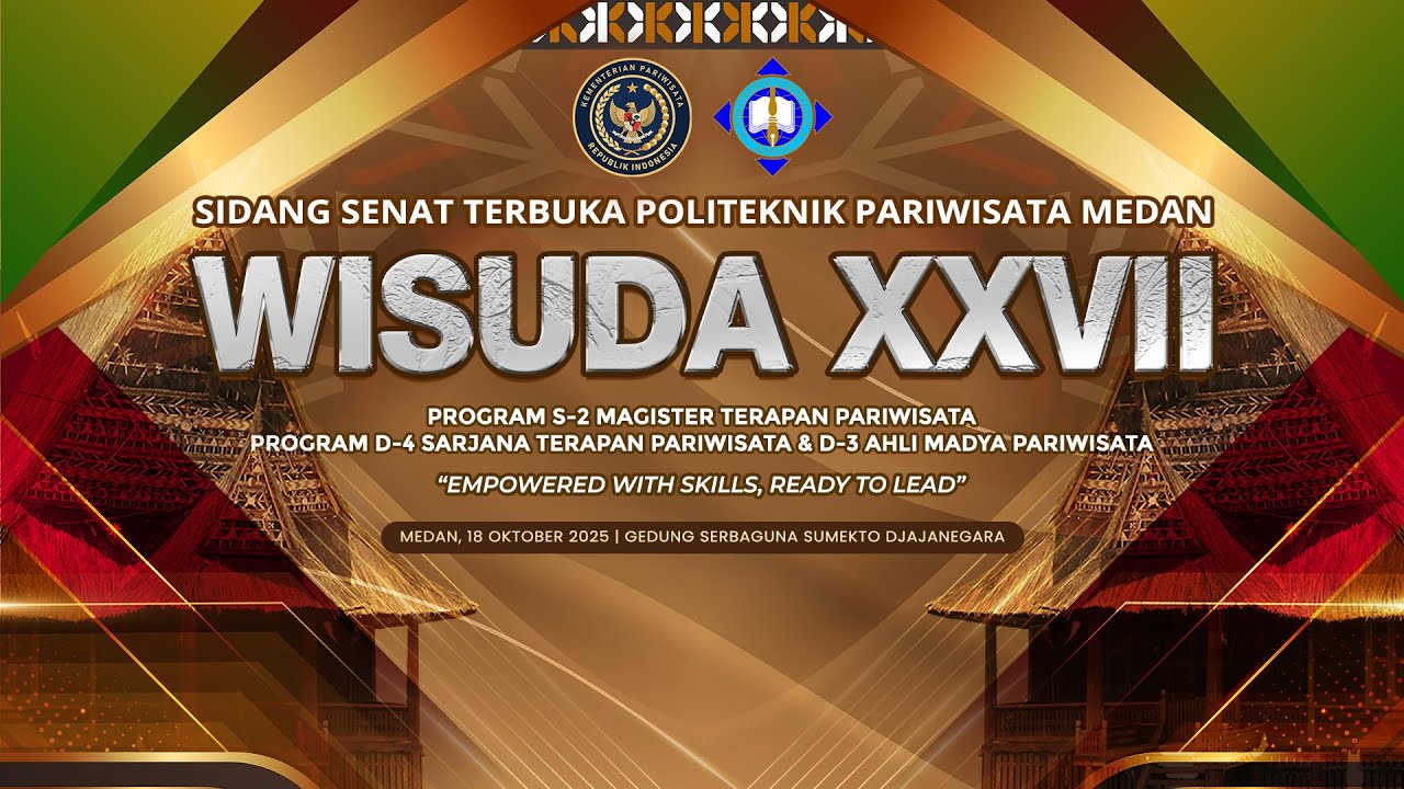 Wisuda XVII Poltekpar Medan 2025