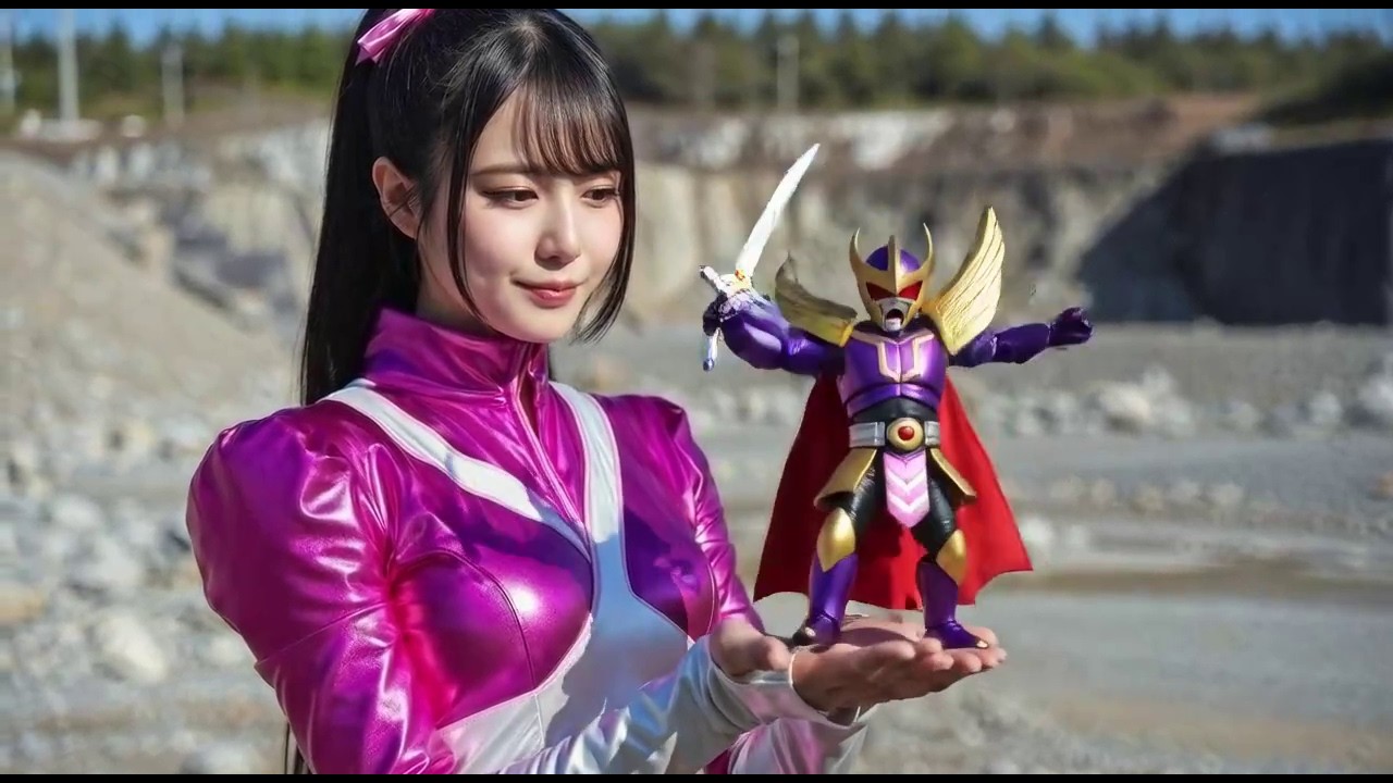 怪人を縮小化してペットにするAI戦隊ピンク【grok】 #美女 #かわいい #aibeauty