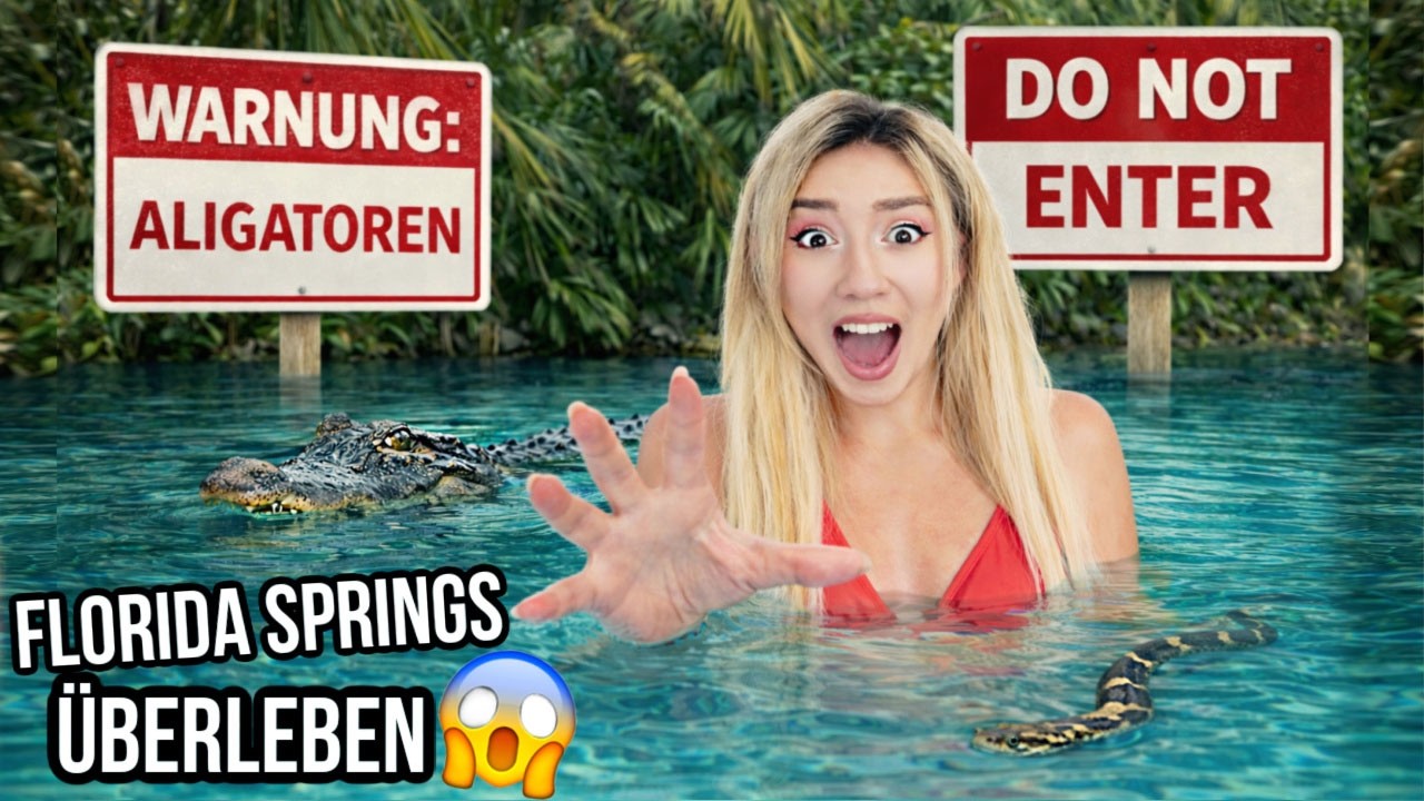 ÜBERLEBE FLORIDAS ROCK SPRINGS Quellen für 24 Stunden…🐊😱 aber Bakterien & Alligatoren WARNUNGEN!!!