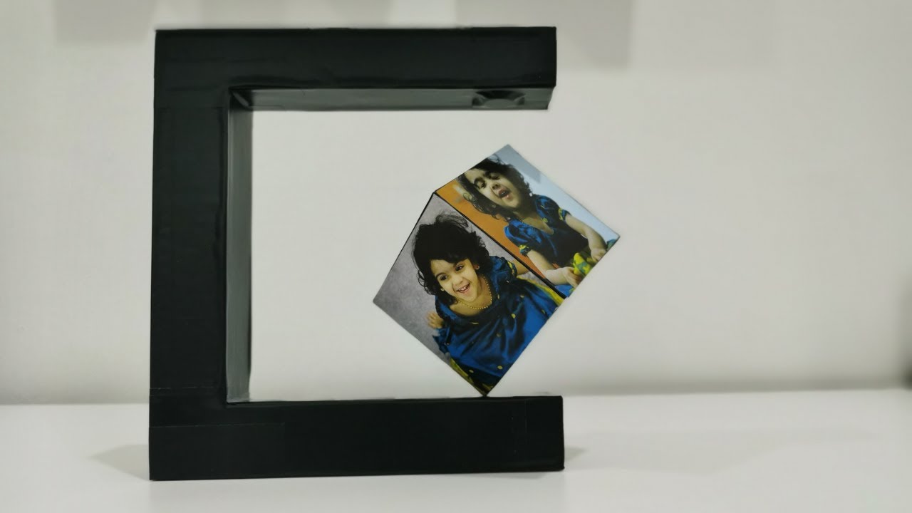How to Make Magnetic Levitation Photo Frame / Floating  cube