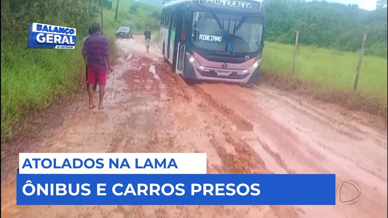 Estrada do Ribeirão Intransitável? Ônibus e Carros Atolam Após Fortes Chuvas