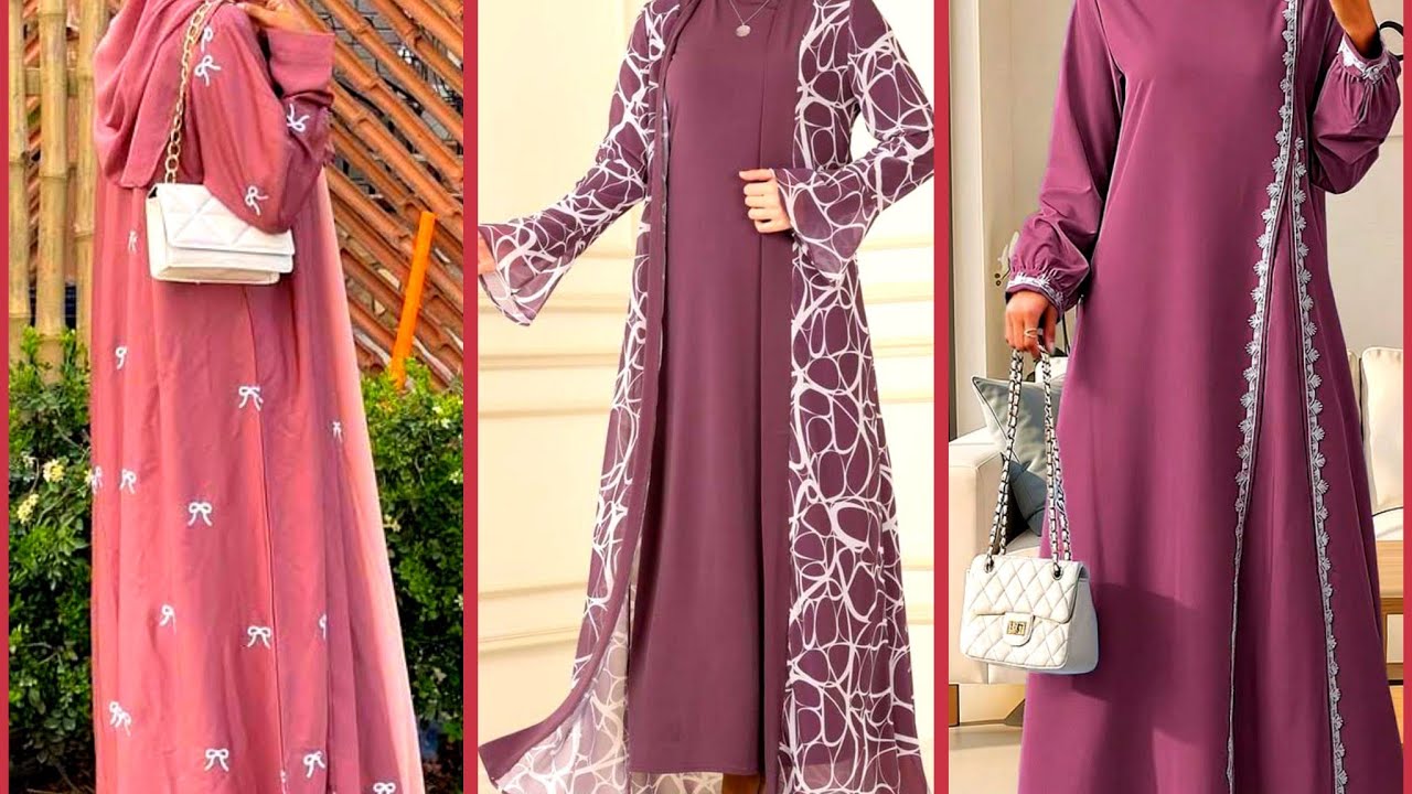 Most stylish and beautiful womens arabic style A line abaya design ideas Eid Collection 2026 