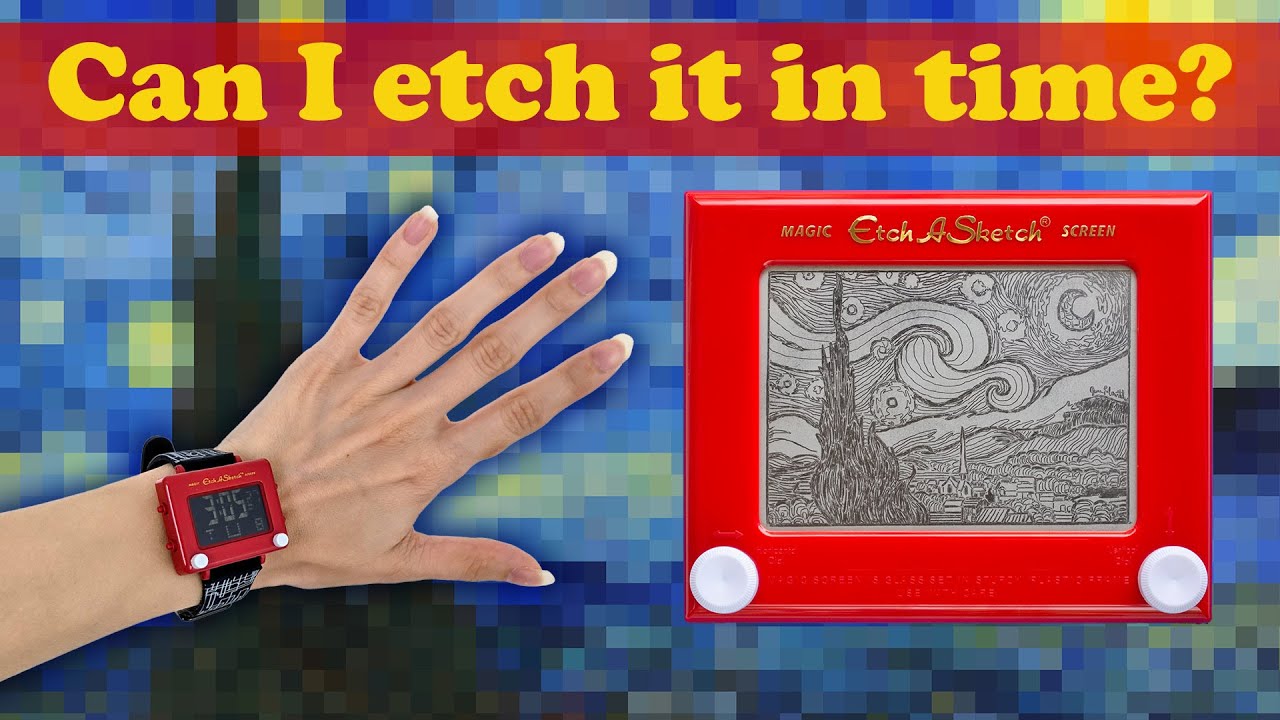 Can I etch a sketch Starry Night in 5 minutes or less?