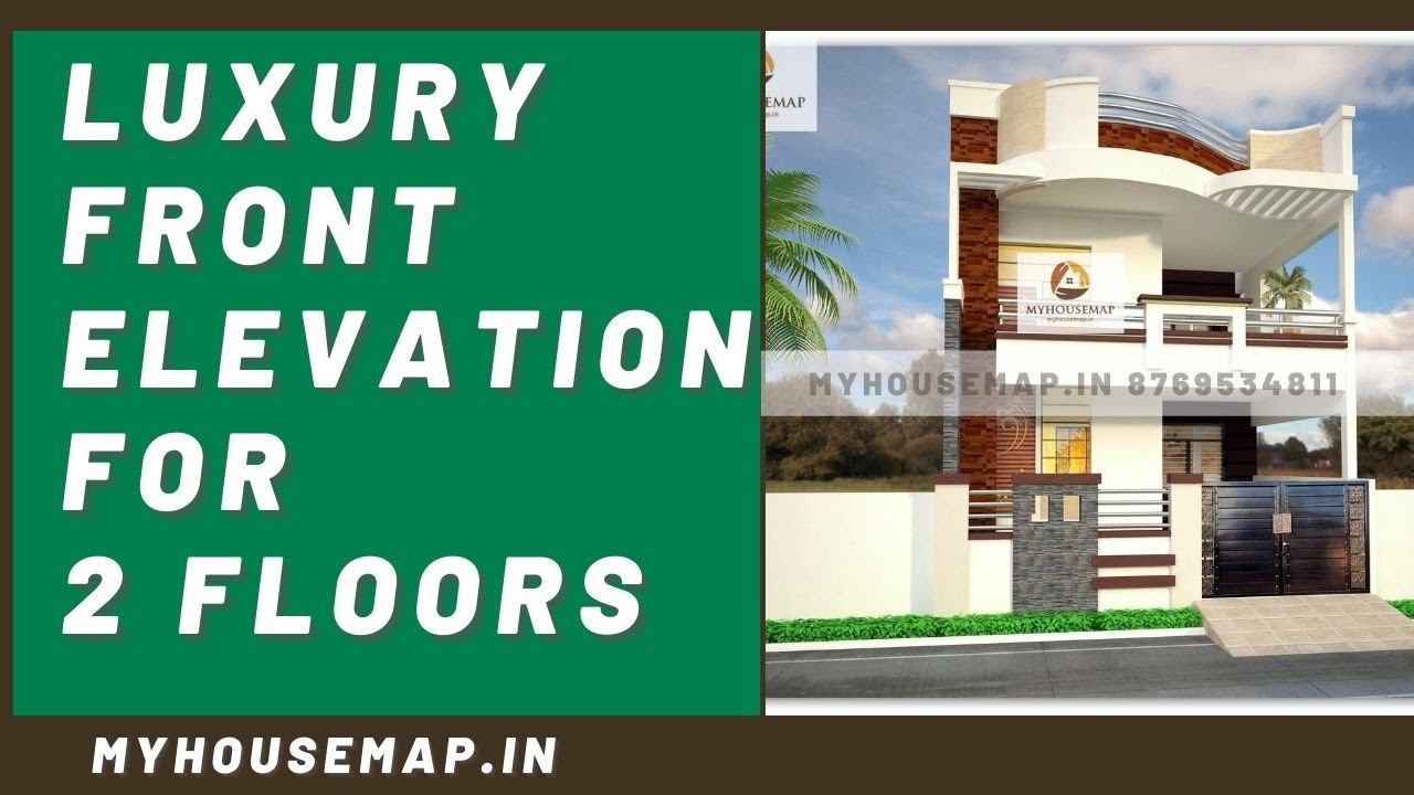 front elevation for 22x60 house pictures | luxury 2 floors | home design  in small budget
