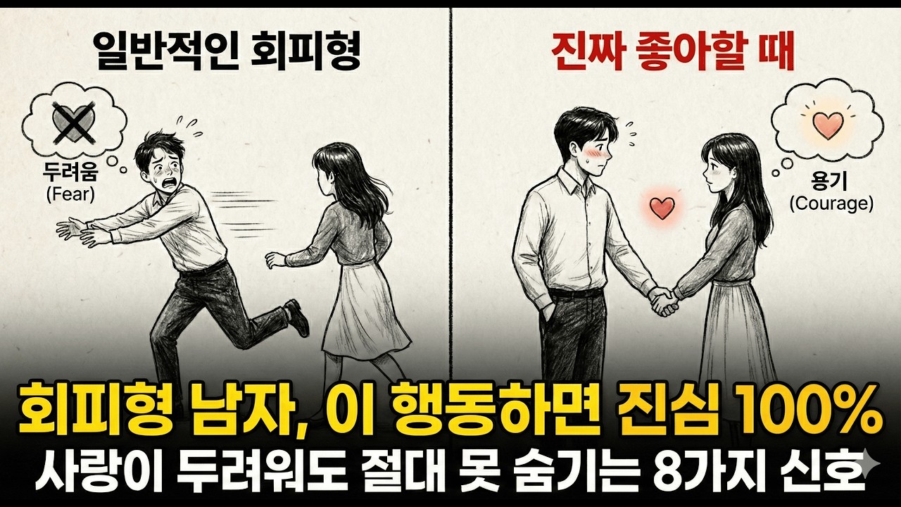 회피형 남자 때문에 미치셨죠? 진심 확인법 알려드려요