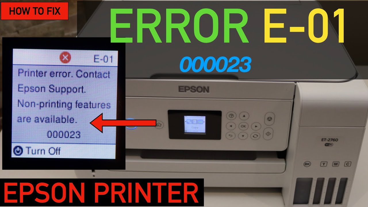 Epson Printer Error E-01
