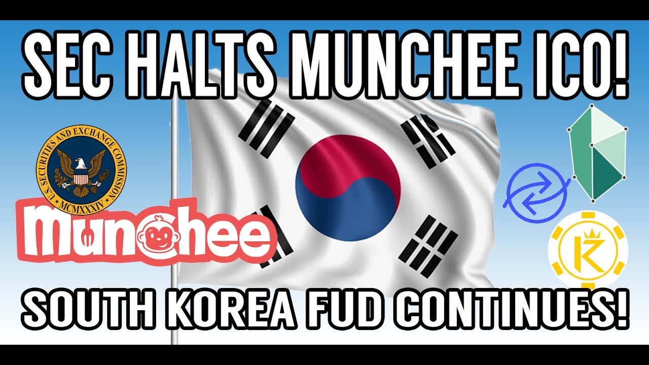 CRYPTO NEWS! SEC Halts Munchee ICO! South Korea FUD! KNC, RCN, KBR