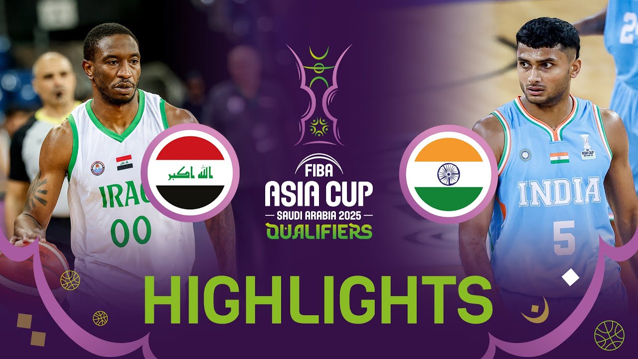 Iraq 🇮🇶 v India 🇮🇳 | Highlights | FIBA Asia Cup 2025 Qualifiers