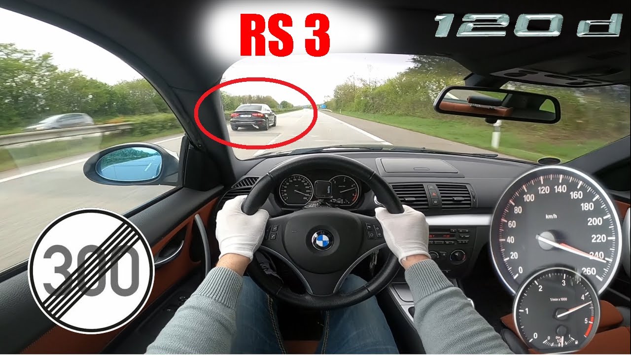 BMW E82 120d Performance NO LIMIT AUTOBAHN TOP SPEED POV TESTDRIVE