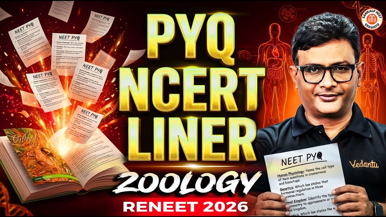 ReNEET 2026 | Zoology PYQ NCERT Liner | MD Sir